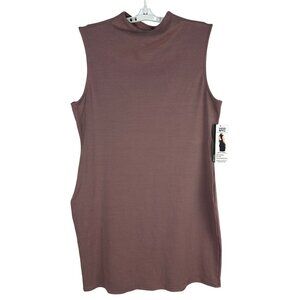Madden NYC Jersey Mini Dress Open Back Twilight Mauve Cotton Blend XL Size